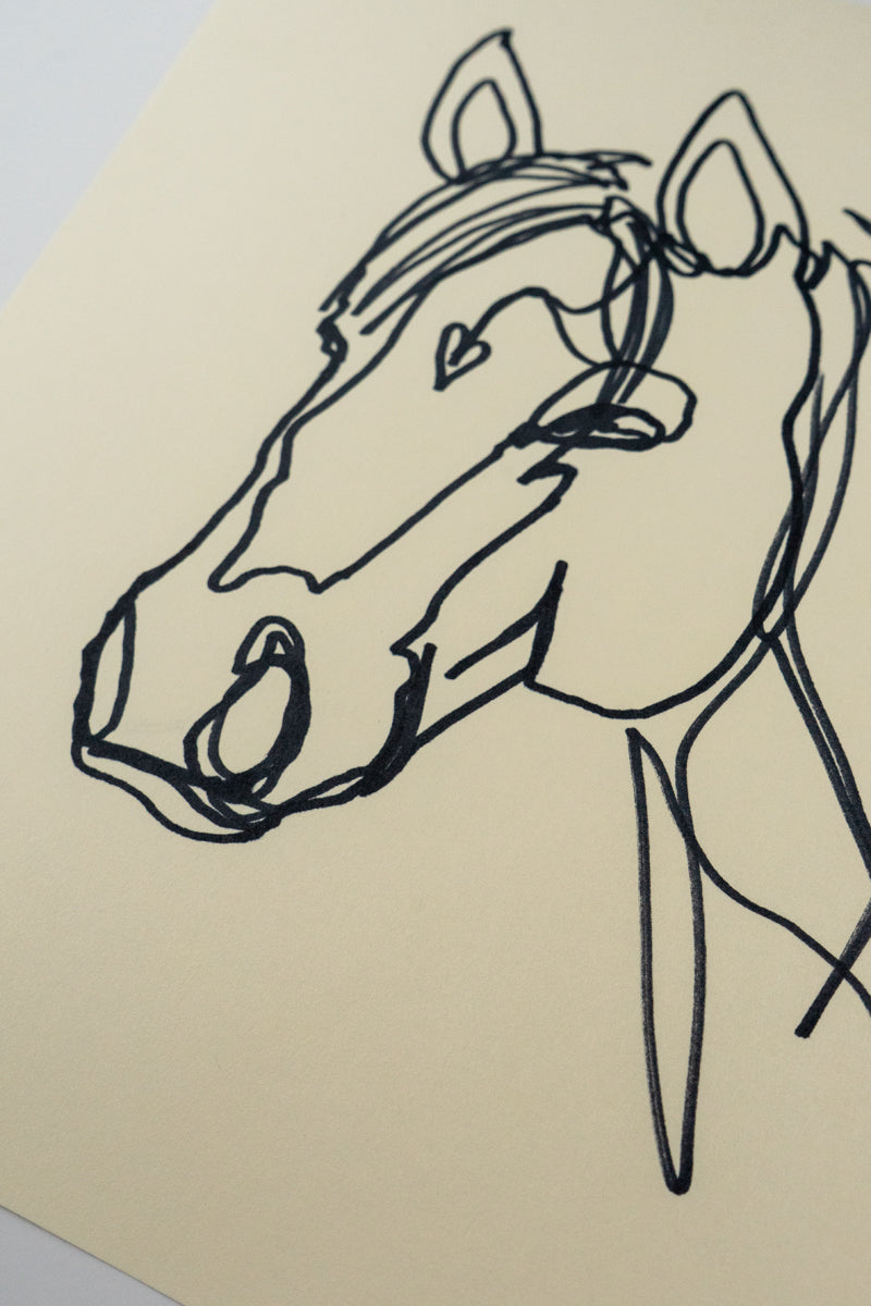 " J’aime Les Chevaux " One Line Original Artwork