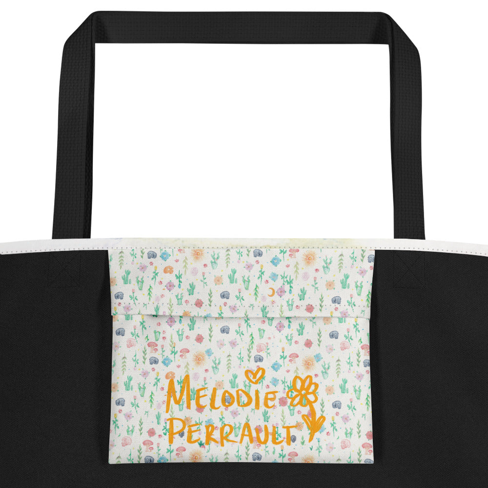" Lady Moon " Watercolour All-Over Print Large Tote Bag
