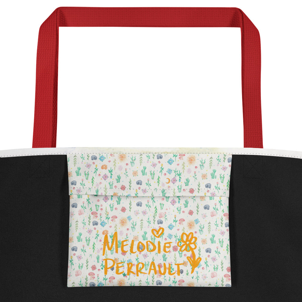 " Lady Moon " Watercolour All-Over Print Large Tote Bag