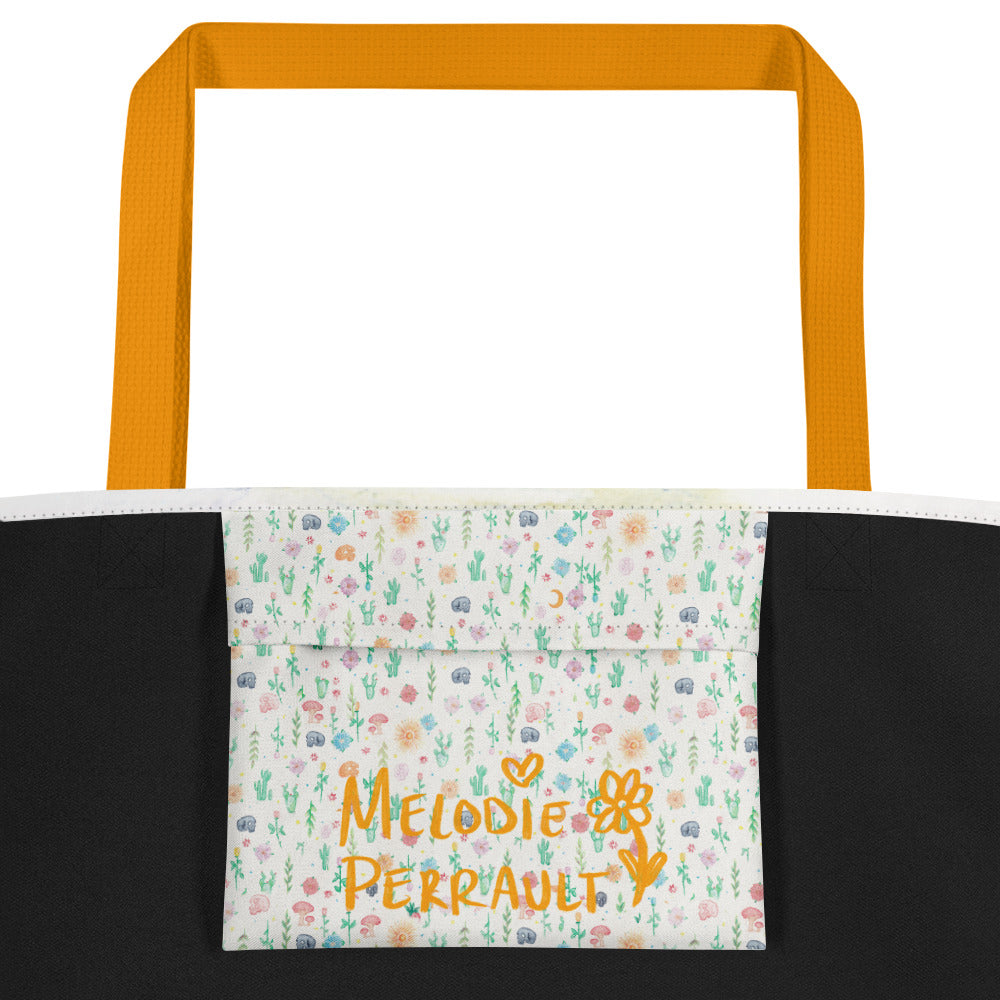 " Lady Moon " Watercolour All-Over Print Large Tote Bag