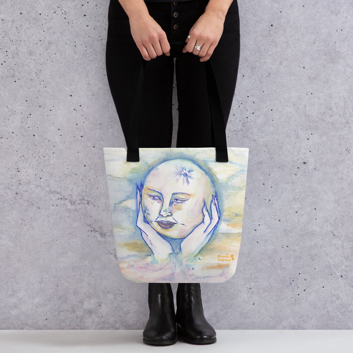 " Lady Moon " Watercolour Tote bag