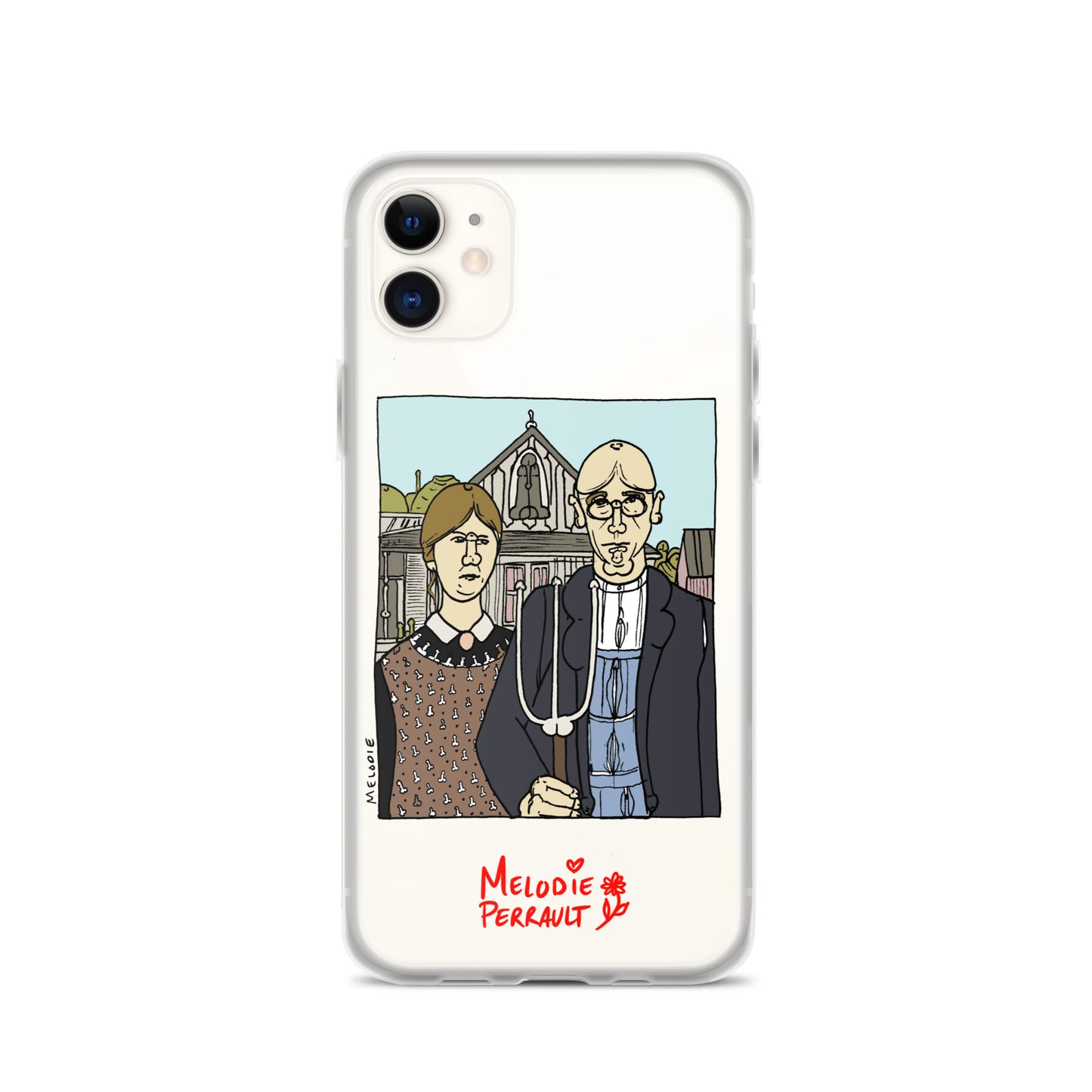 " Grant Wood " American Gothic, Clear Case for iPhone®