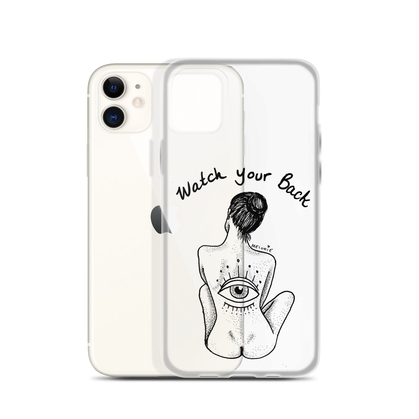 " Watch Your Back " Clear Case for iPhone®