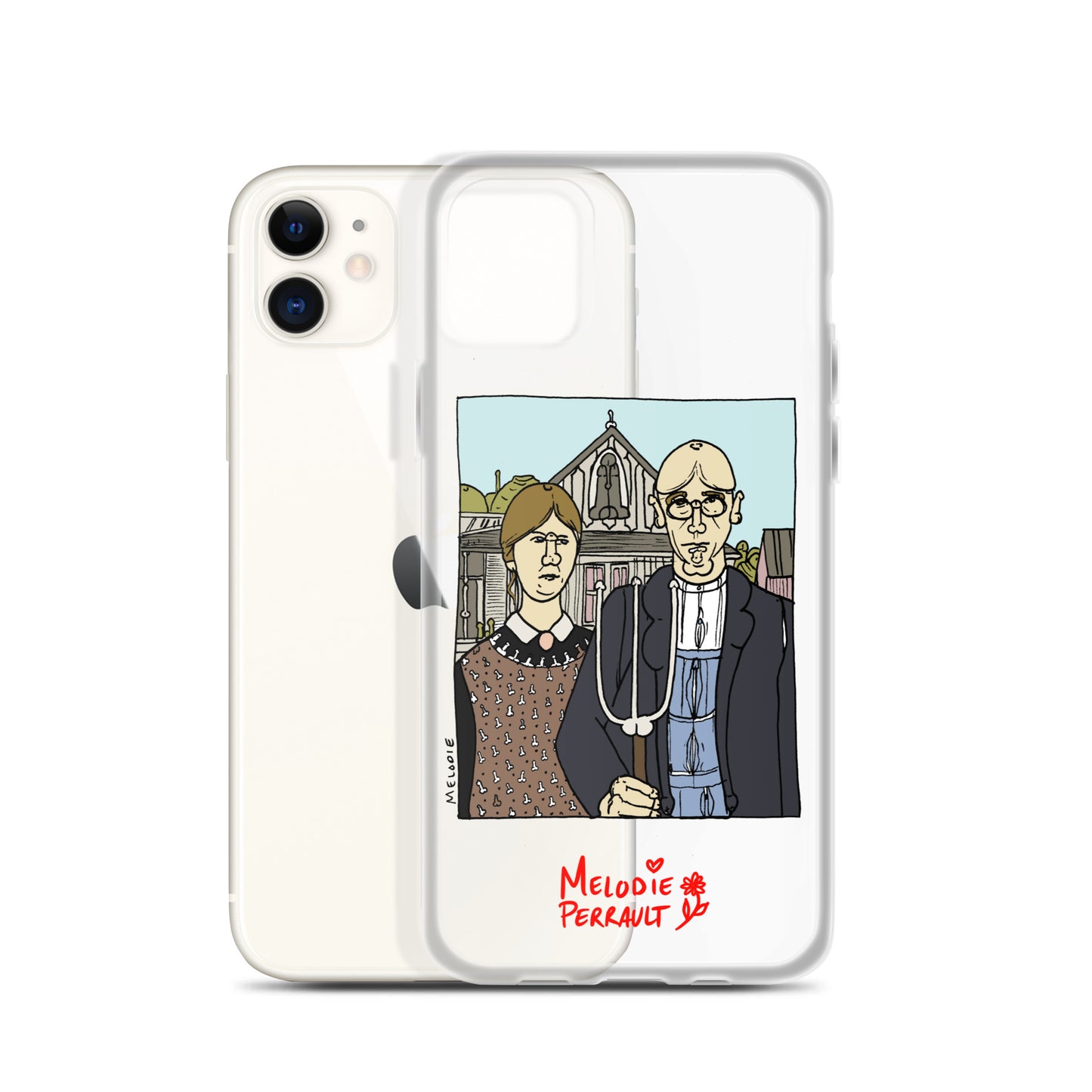 " Grant Wood " American Gothic, Clear Case for iPhone®