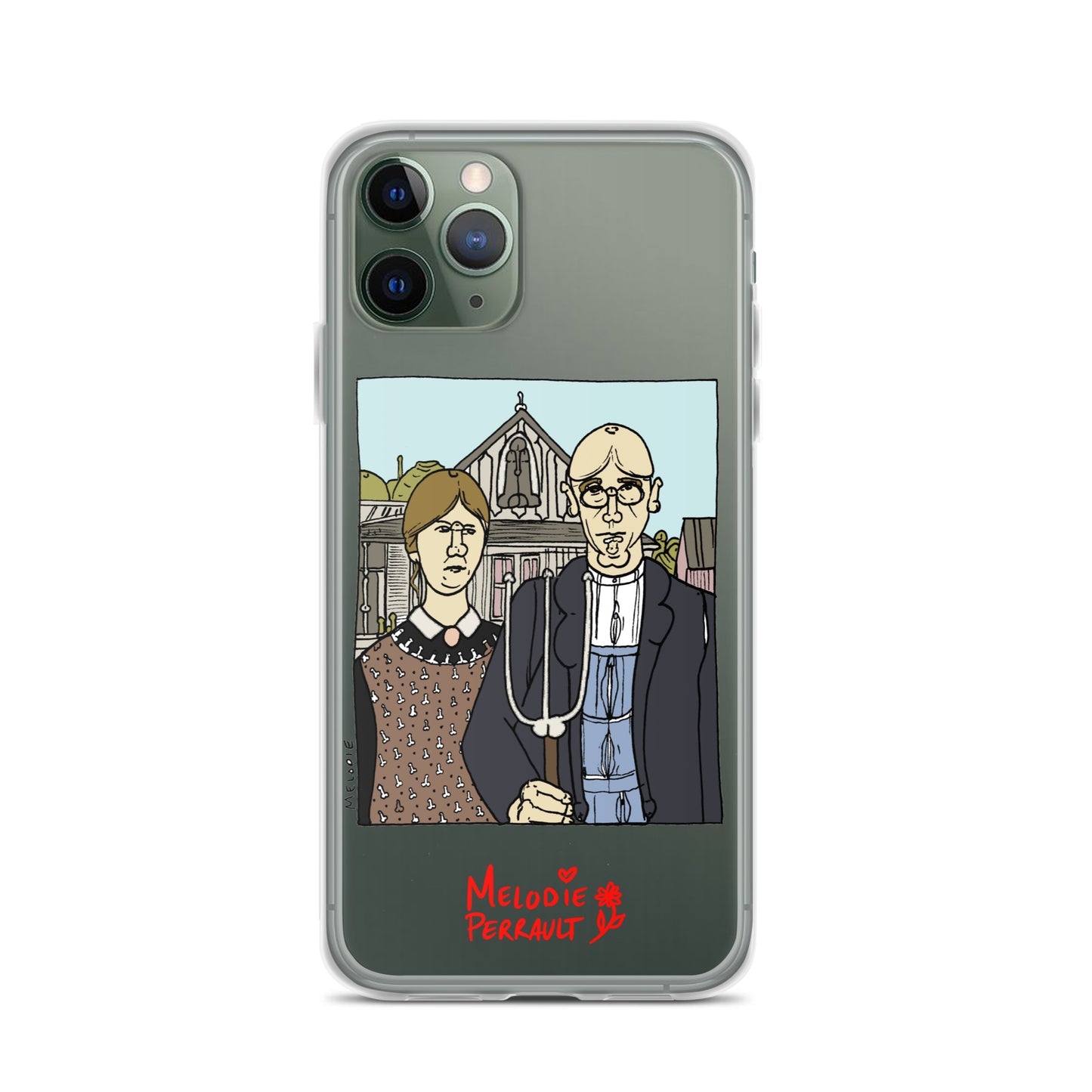 " Grant Wood " American Gothic, Clear Case for iPhone®