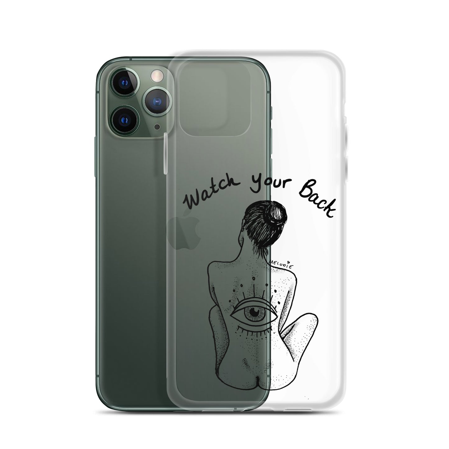 " Watch Your Back " Clear Case for iPhone®