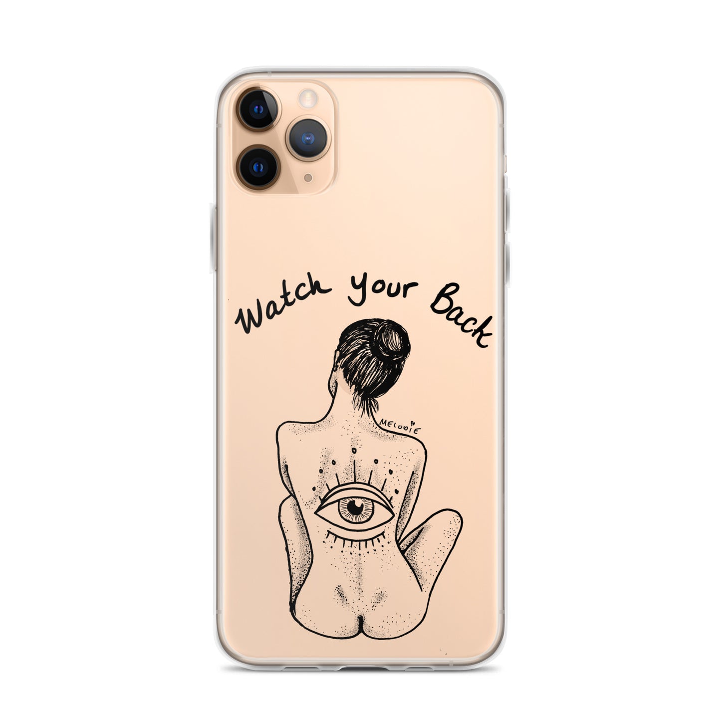 " Watch Your Back " Clear Case for iPhone®