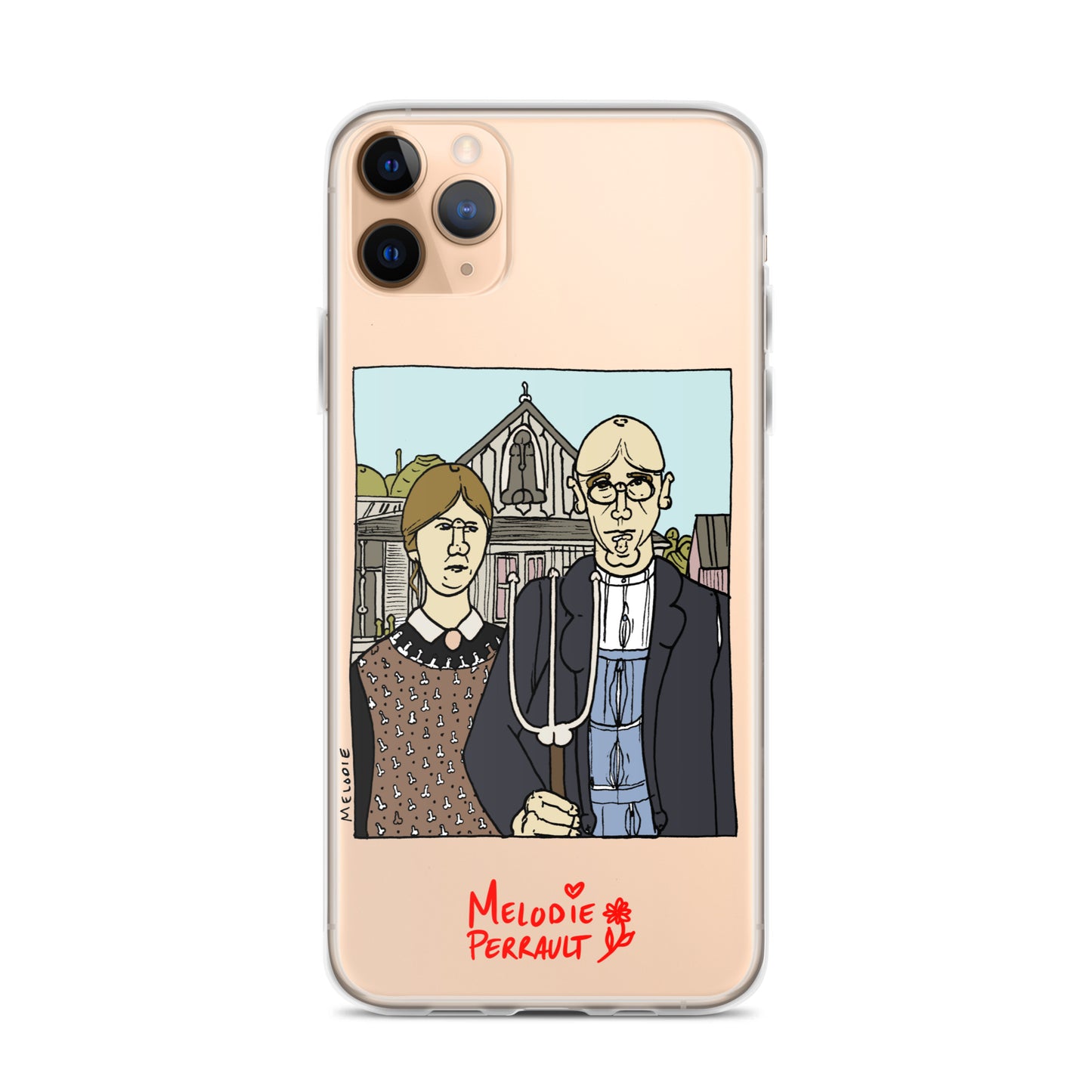 " Grant Wood " American Gothic, Clear Case for iPhone®