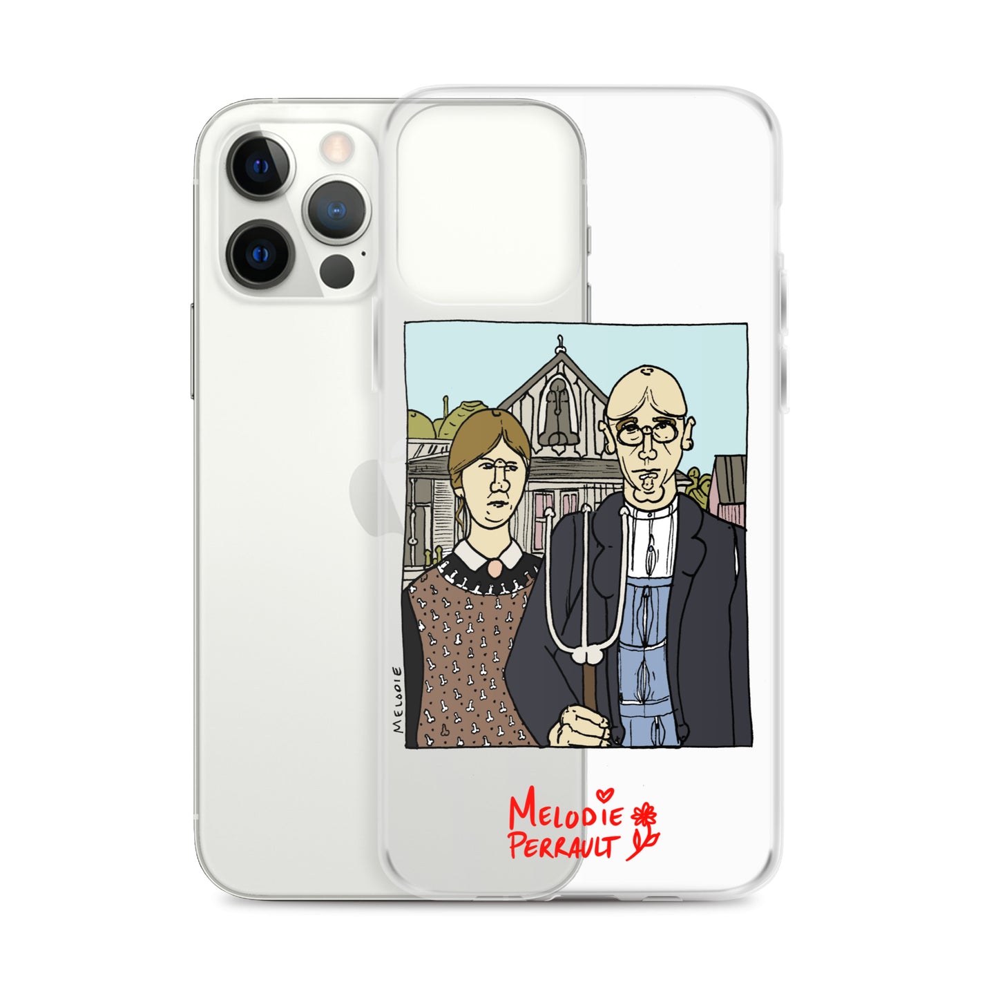 " Grant Wood " American Gothic, Clear Case for iPhone®