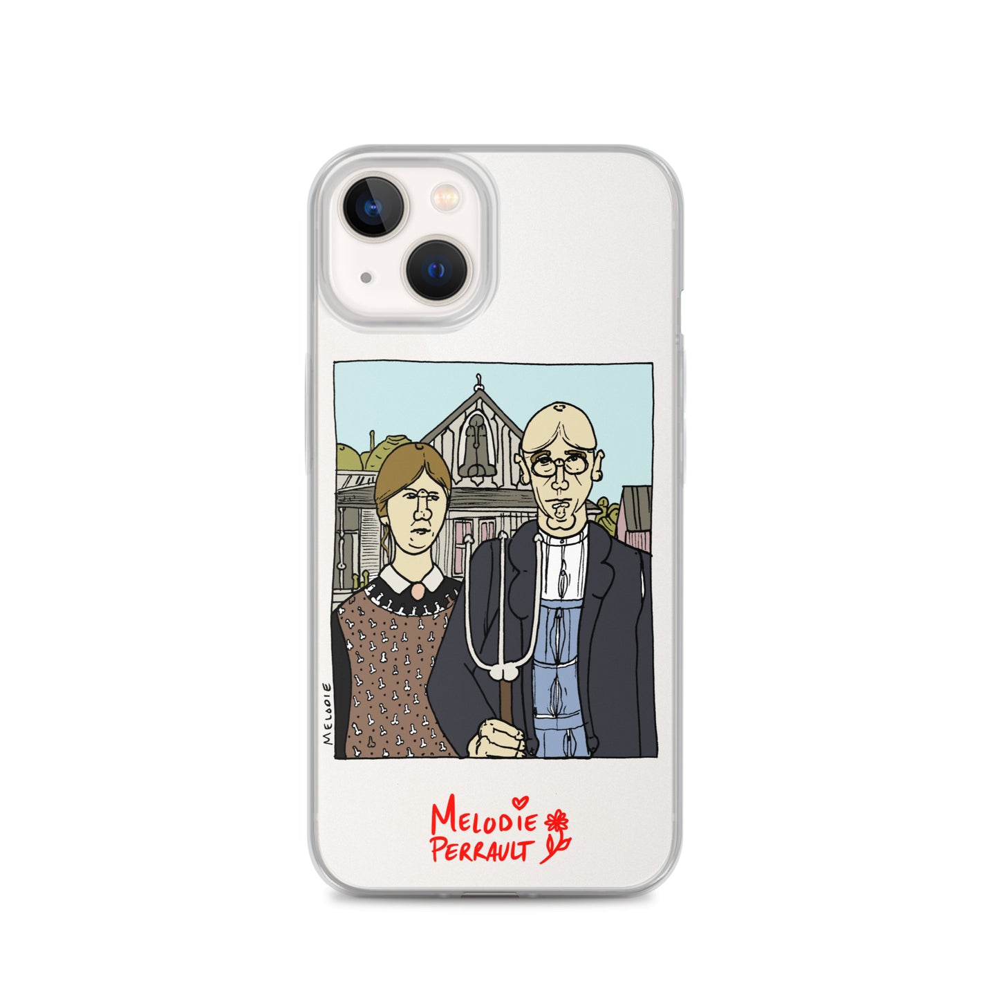 " Grant Wood " American Gothic, Clear Case for iPhone®