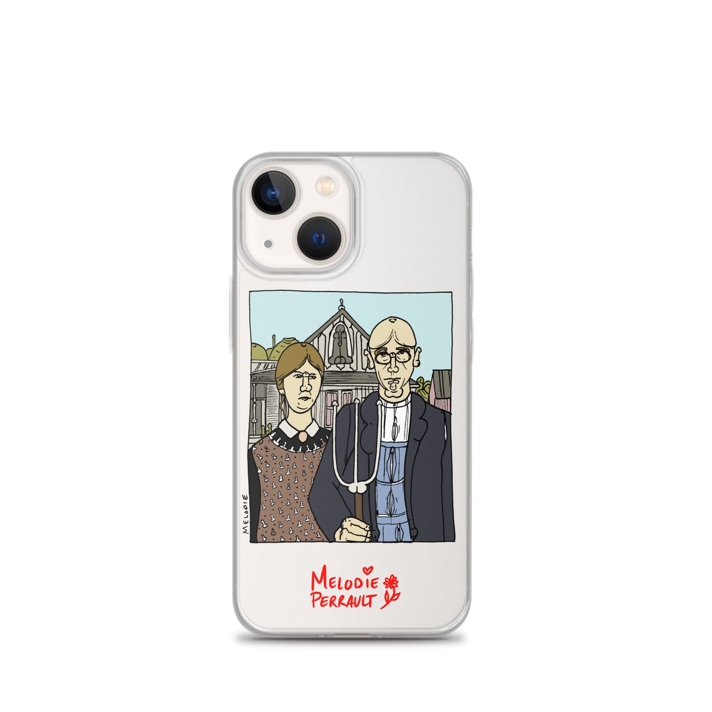 " Grant Wood " American Gothic, Clear Case for iPhone®