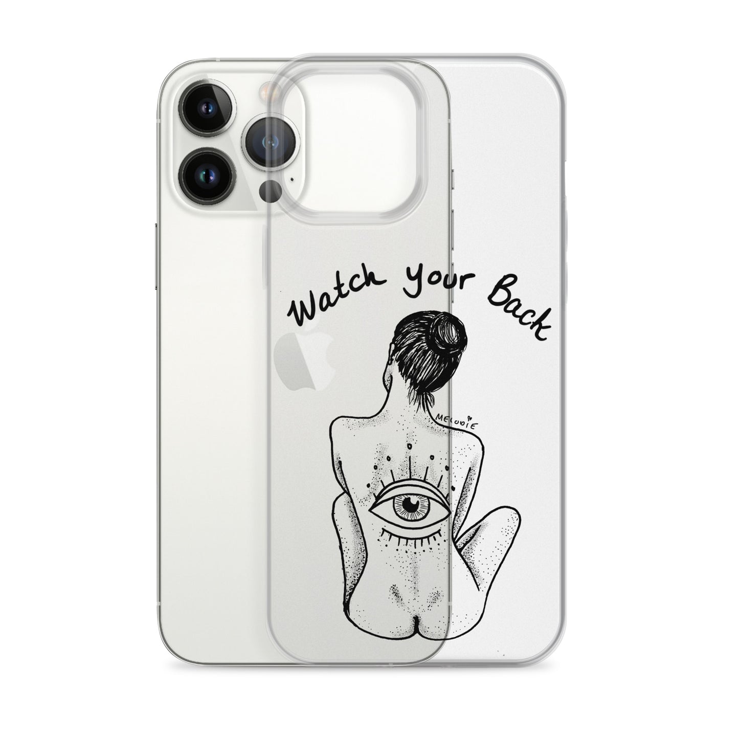 " Watch Your Back " Clear Case for iPhone®