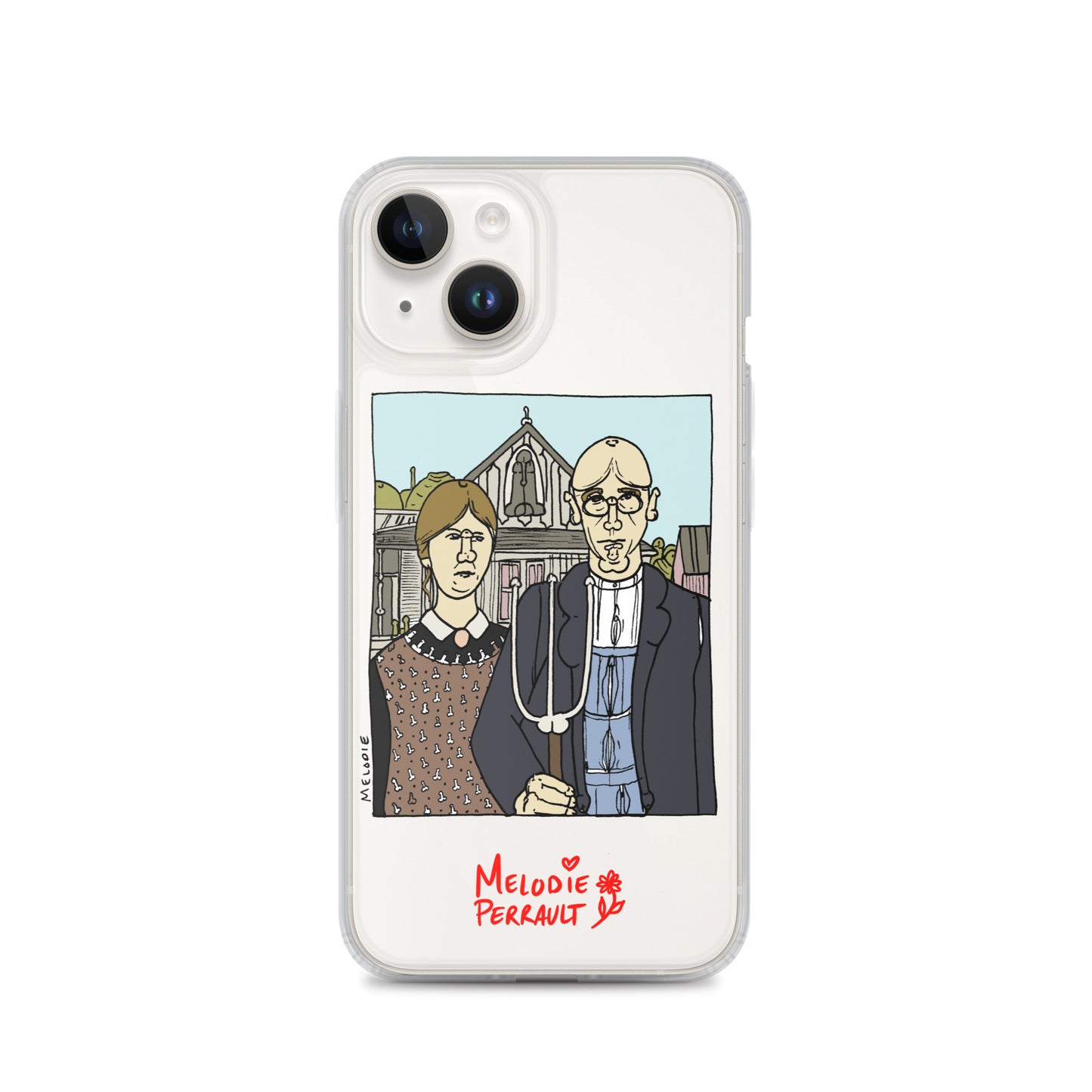 " Grant Wood " American Gothic, Clear Case for iPhone®