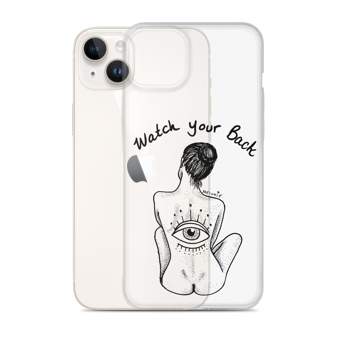 " Watch Your Back " Clear Case for iPhone®