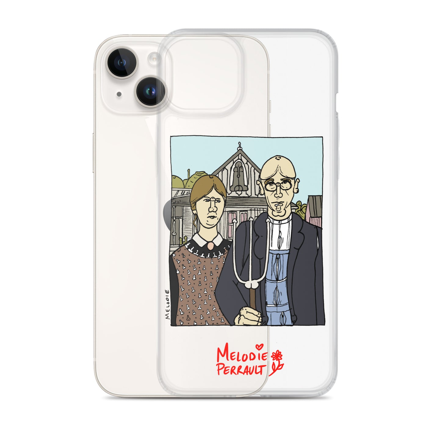 " Grant Wood " American Gothic, Clear Case for iPhone®