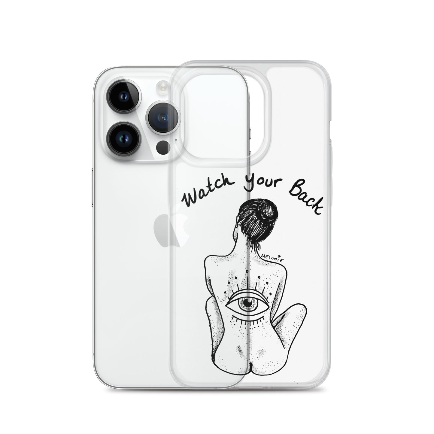 " Watch Your Back " Clear Case for iPhone®