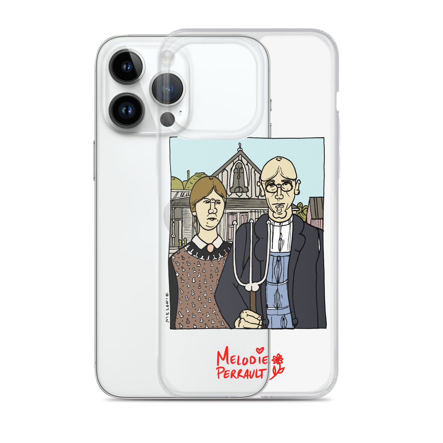 " Grant Wood " American Gothic, Clear Case for iPhone®