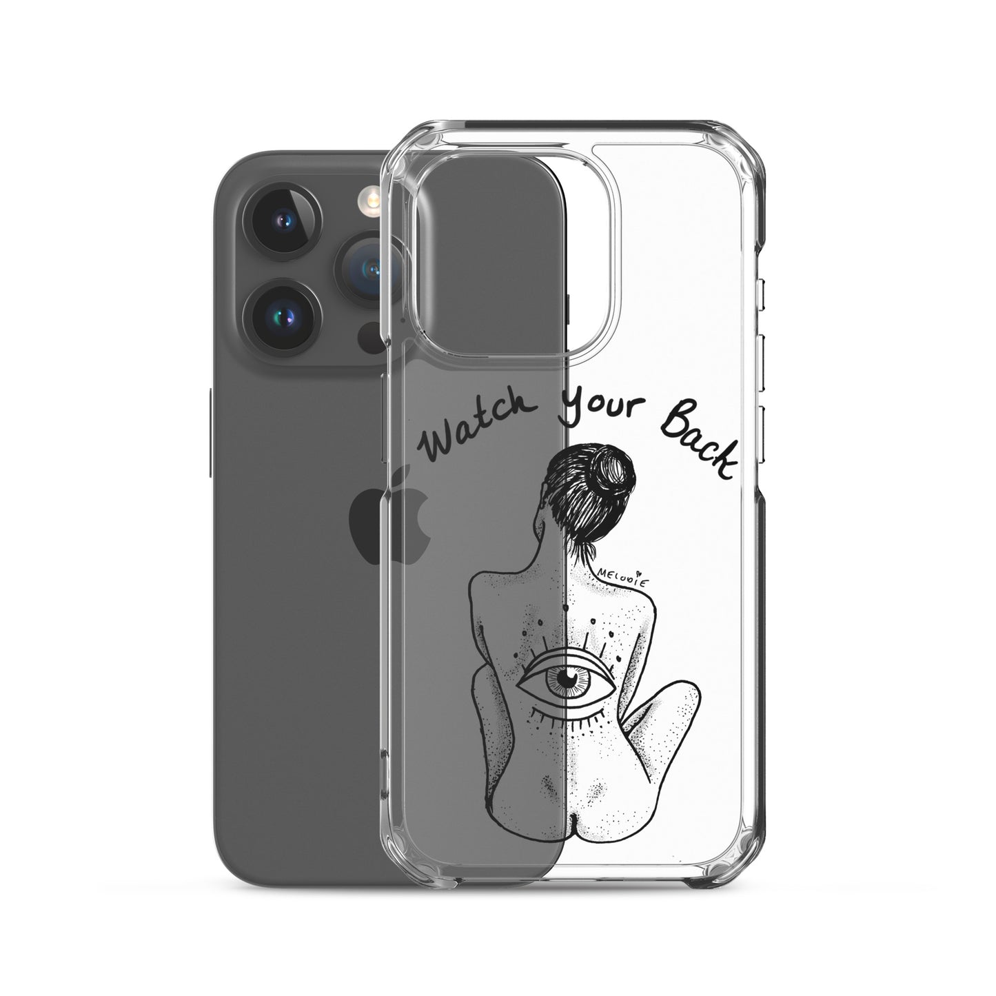 " Watch Your Back " Clear Case for iPhone®