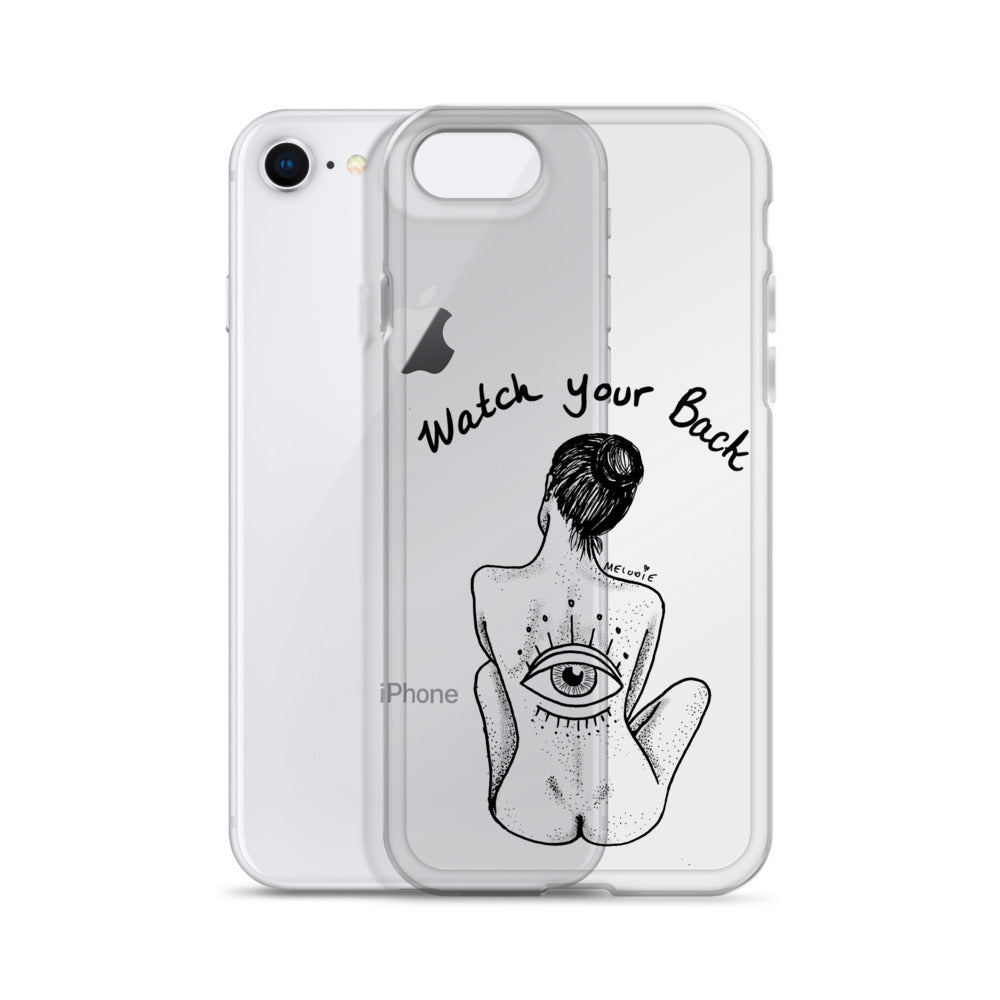 " Watch Your Back " Clear Case for iPhone®