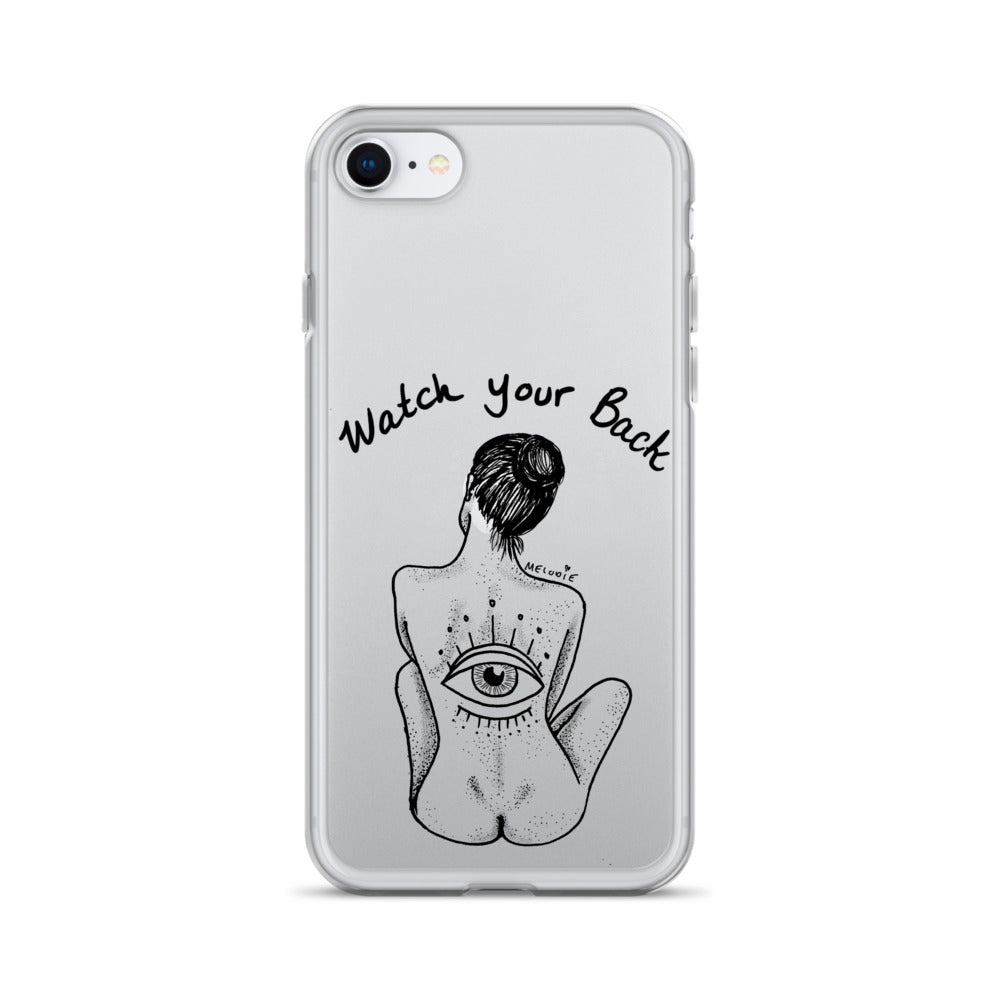 " Watch Your Back " Clear Case for iPhone®