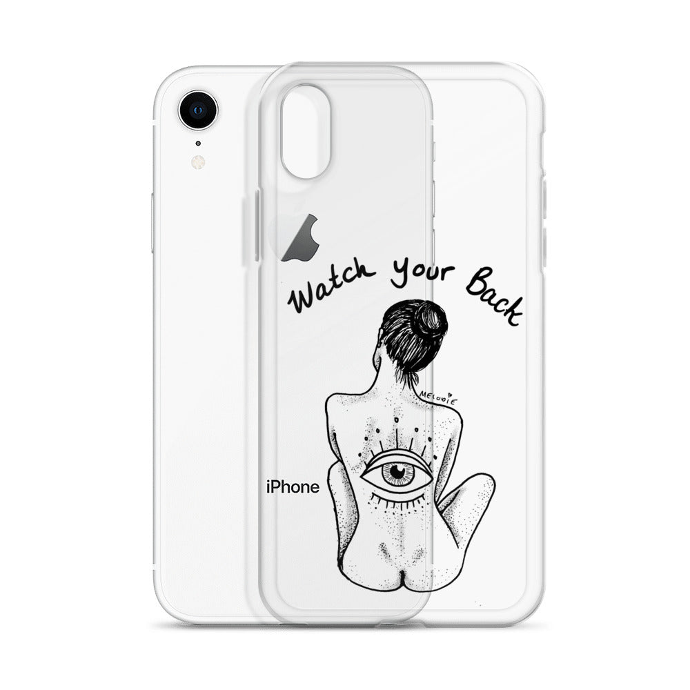 " Watch Your Back " Clear Case for iPhone®