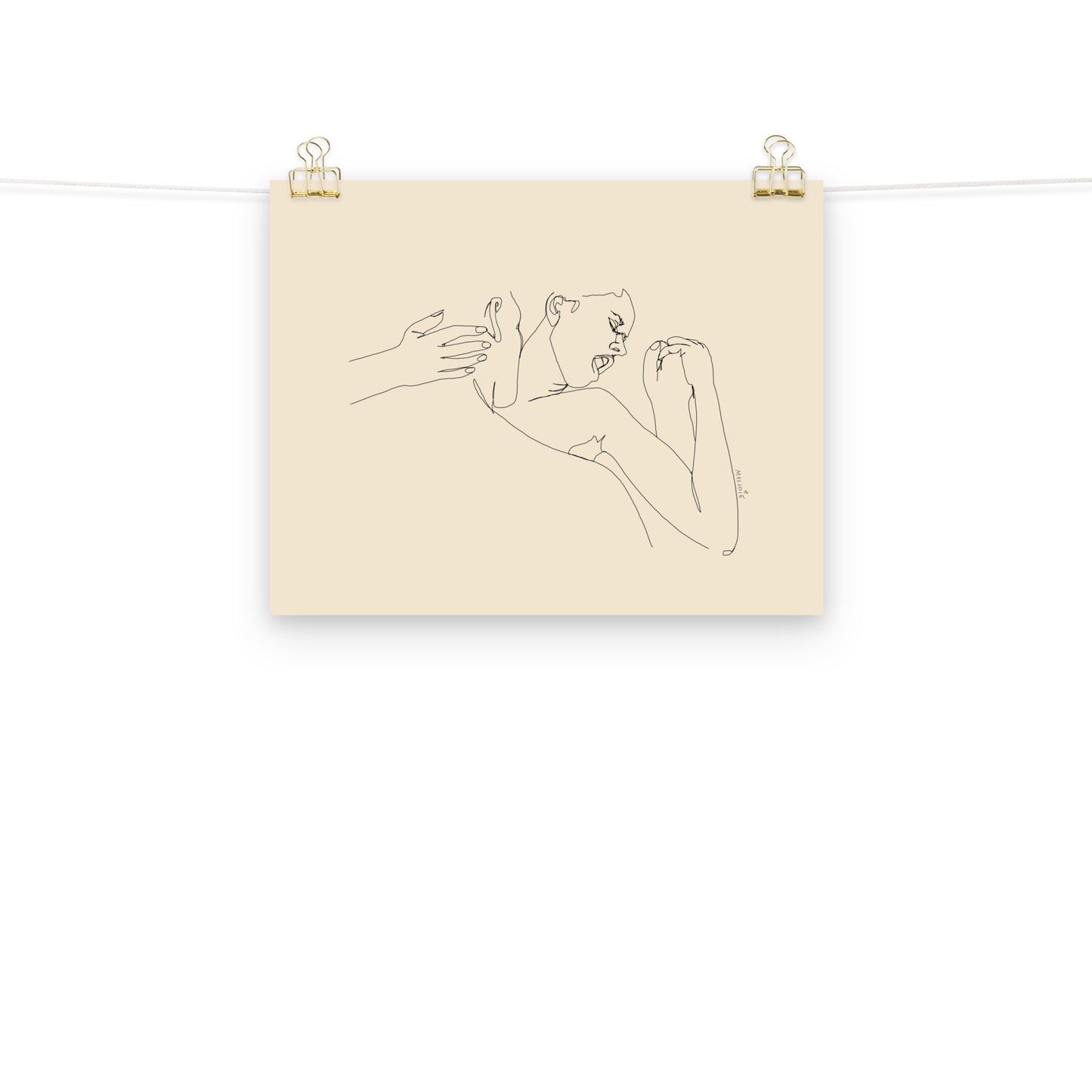 " Lover " Single Line Drawing, Print/Poster