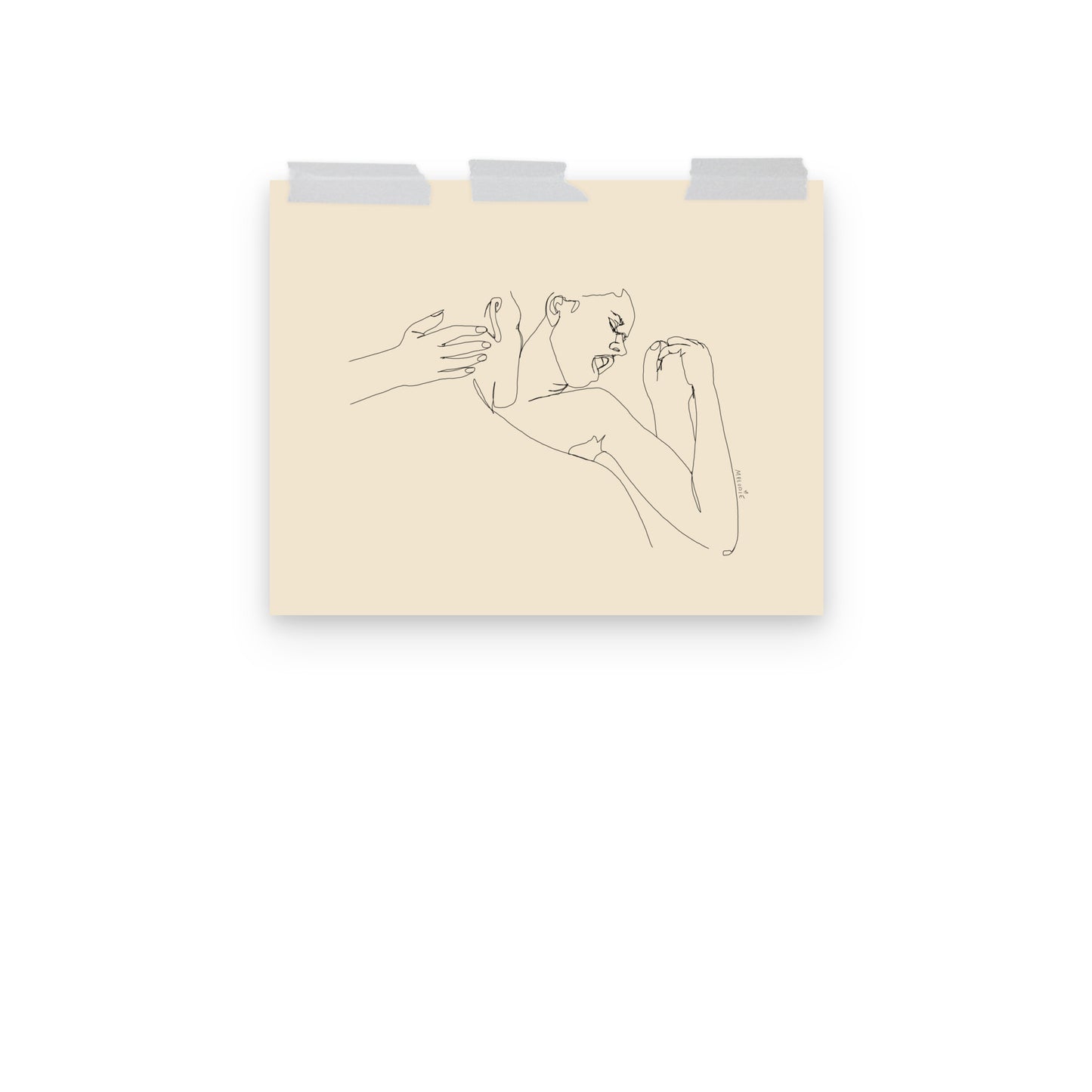 " Lover " Single Line Drawing, Print/Poster
