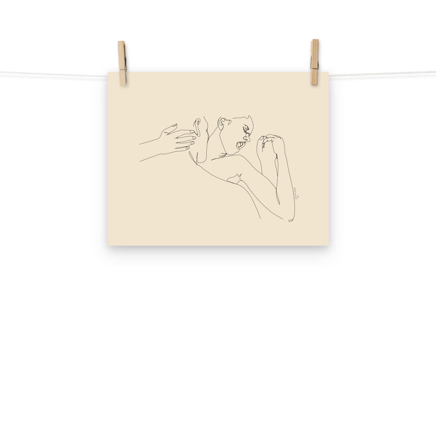 " Lover " Single Line Drawing, Print/Poster