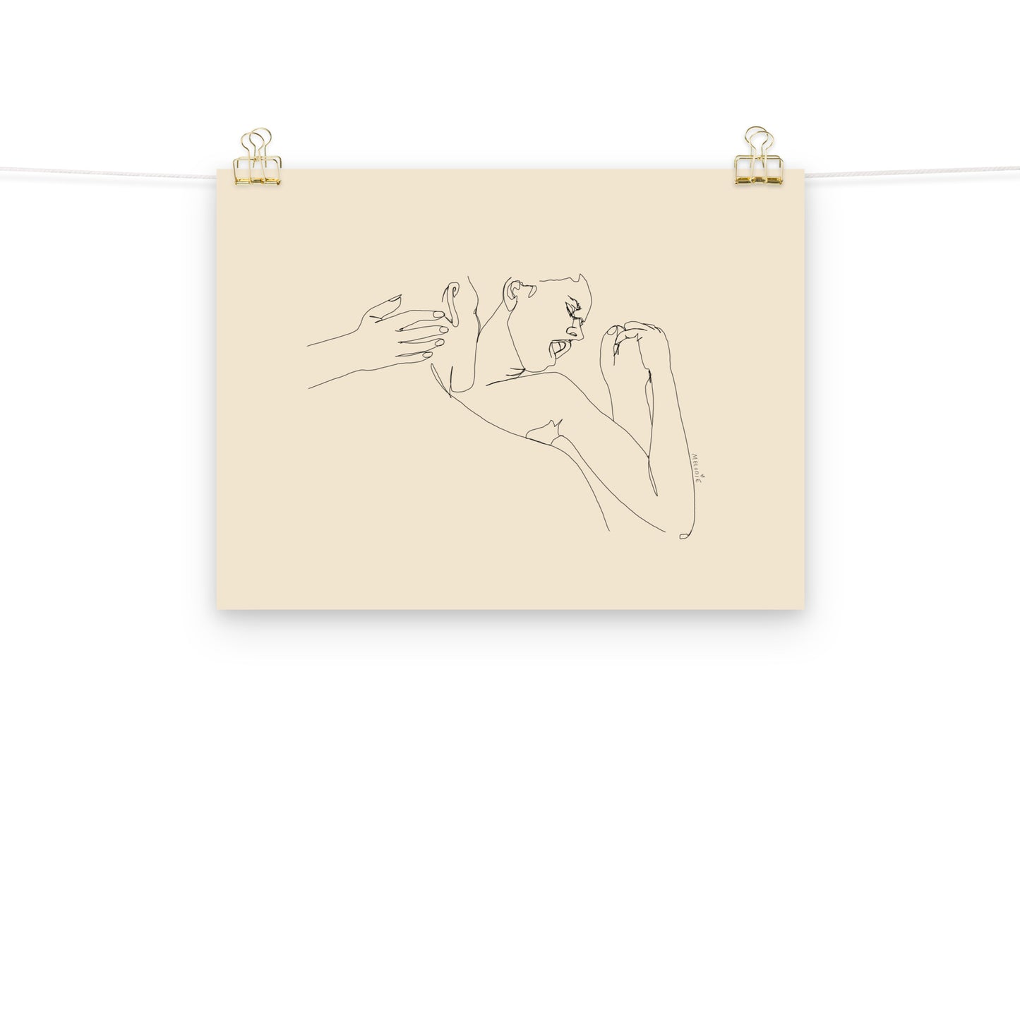 " Lover " Single Line Drawing, Print/Poster