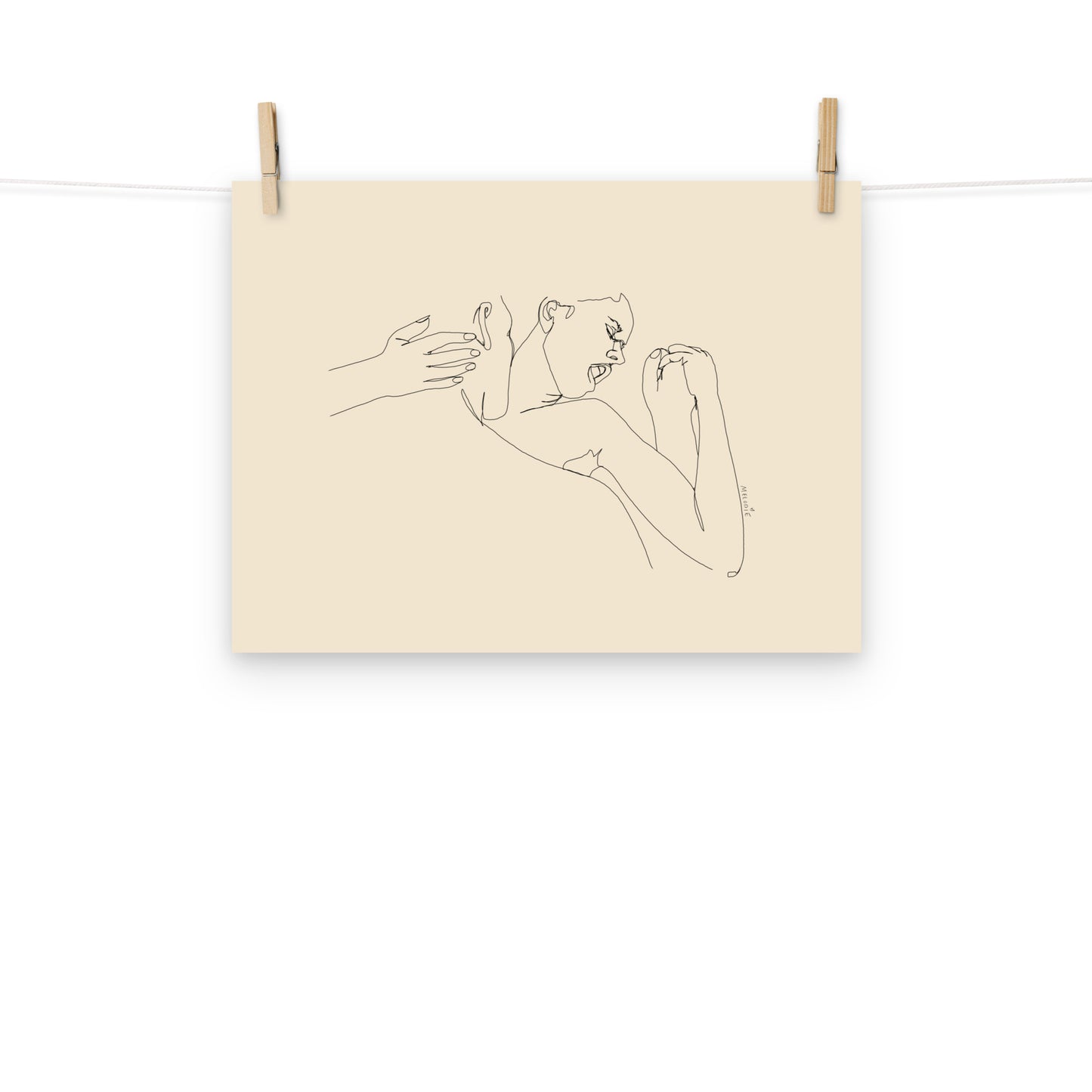 " Lover " Single Line Drawing, Print/Poster