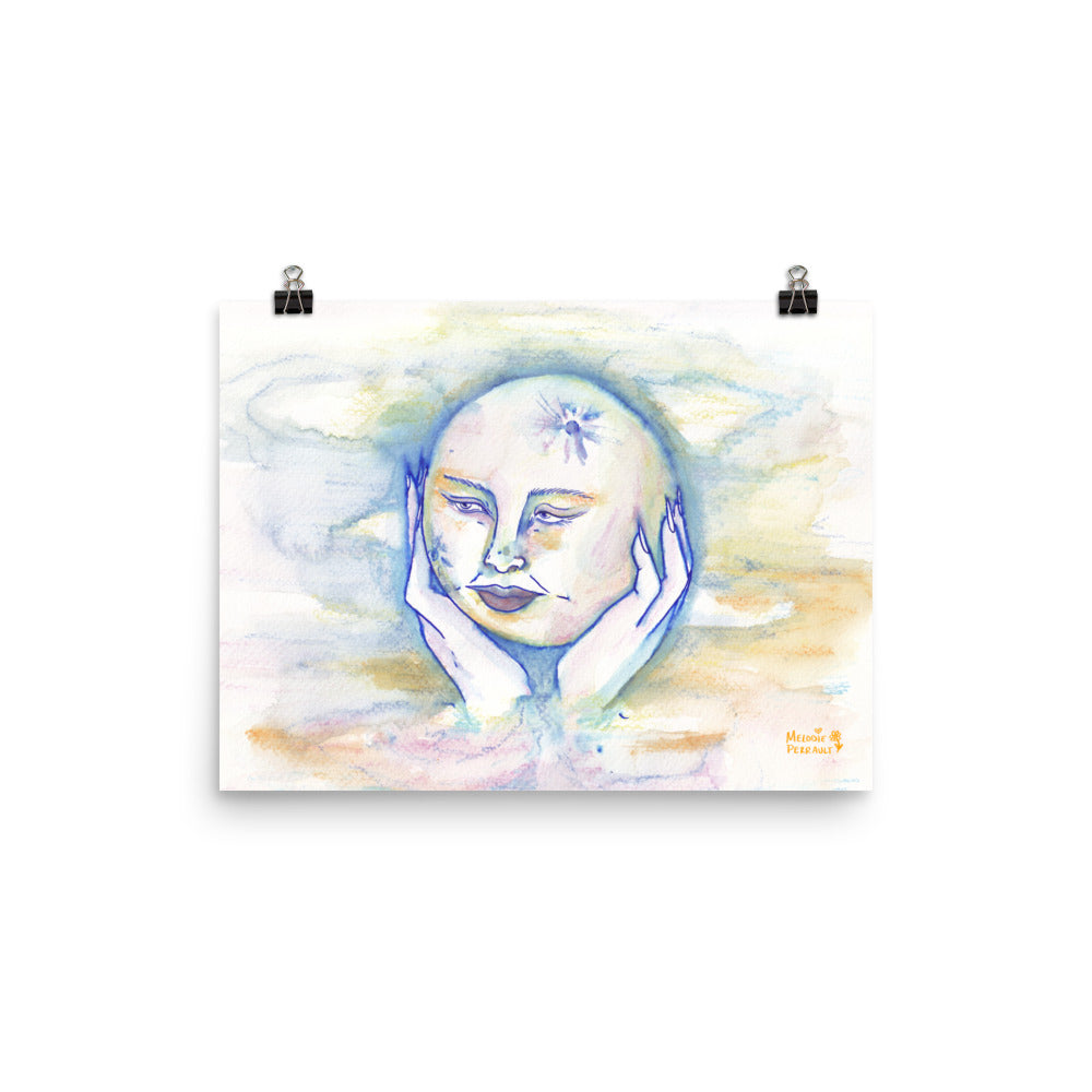 " Lady Moon " Watercolour Print/Poster