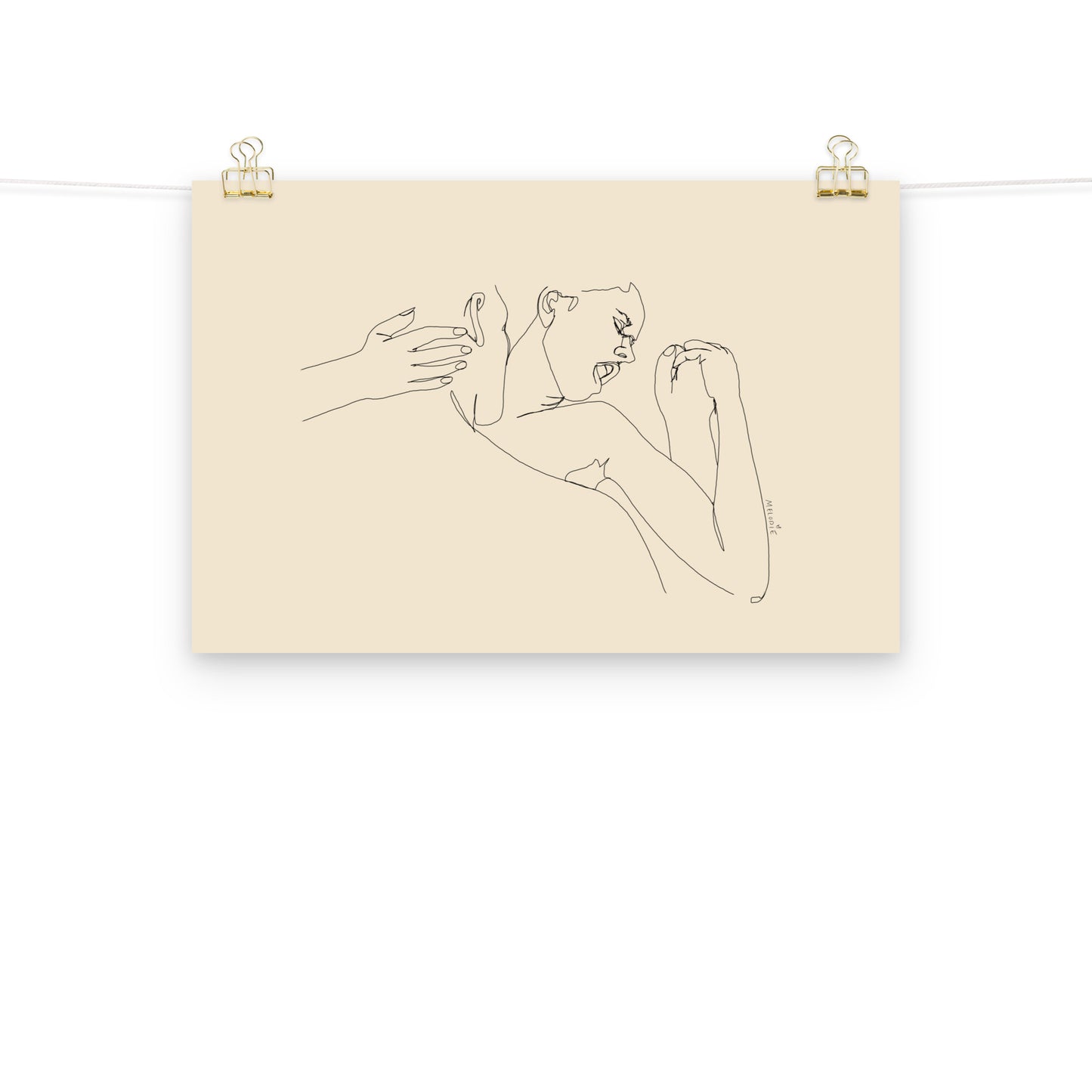 " Lover " Single Line Drawing, Print/Poster