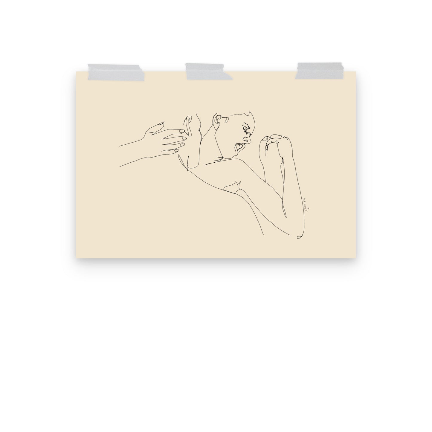 " Lover " Single Line Drawing, Print/Poster