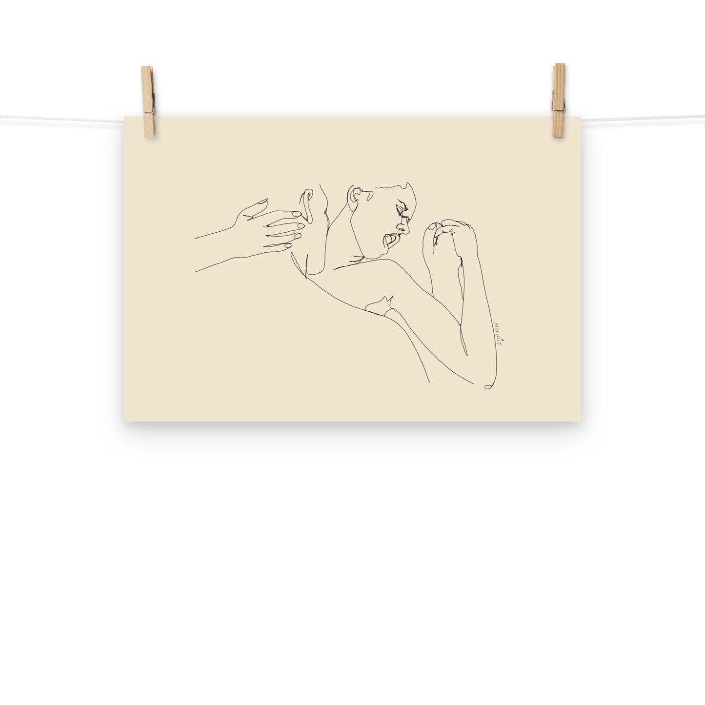 " Lover " Single Line Drawing, Print/Poster