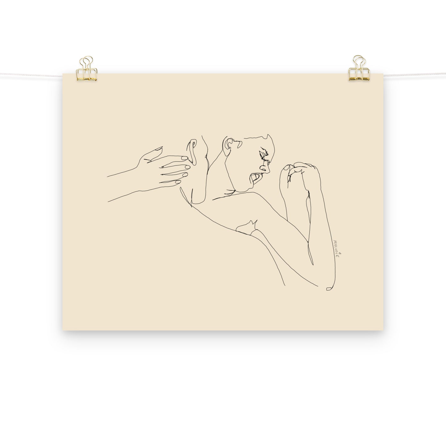 " Lover " Single Line Drawing, Print/Poster