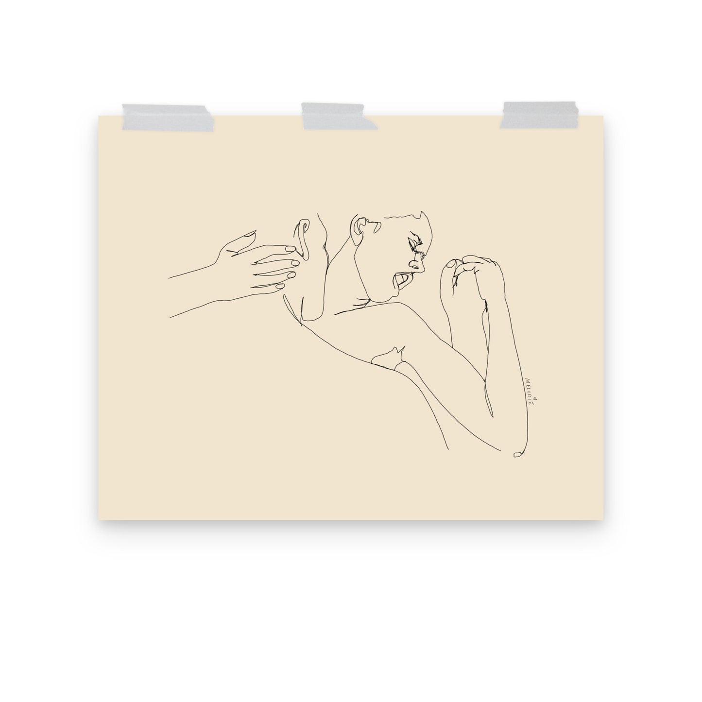 " Lover " Single Line Drawing, Print/Poster