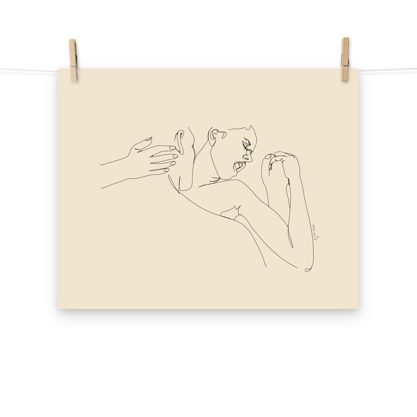 " Lover " Single Line Drawing, Print/Poster