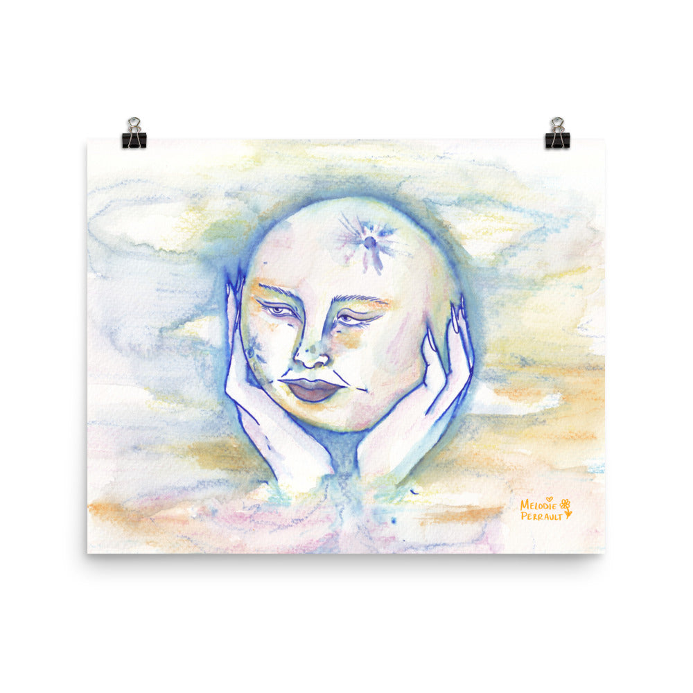 " Lady Moon " Watercolour Print/Poster