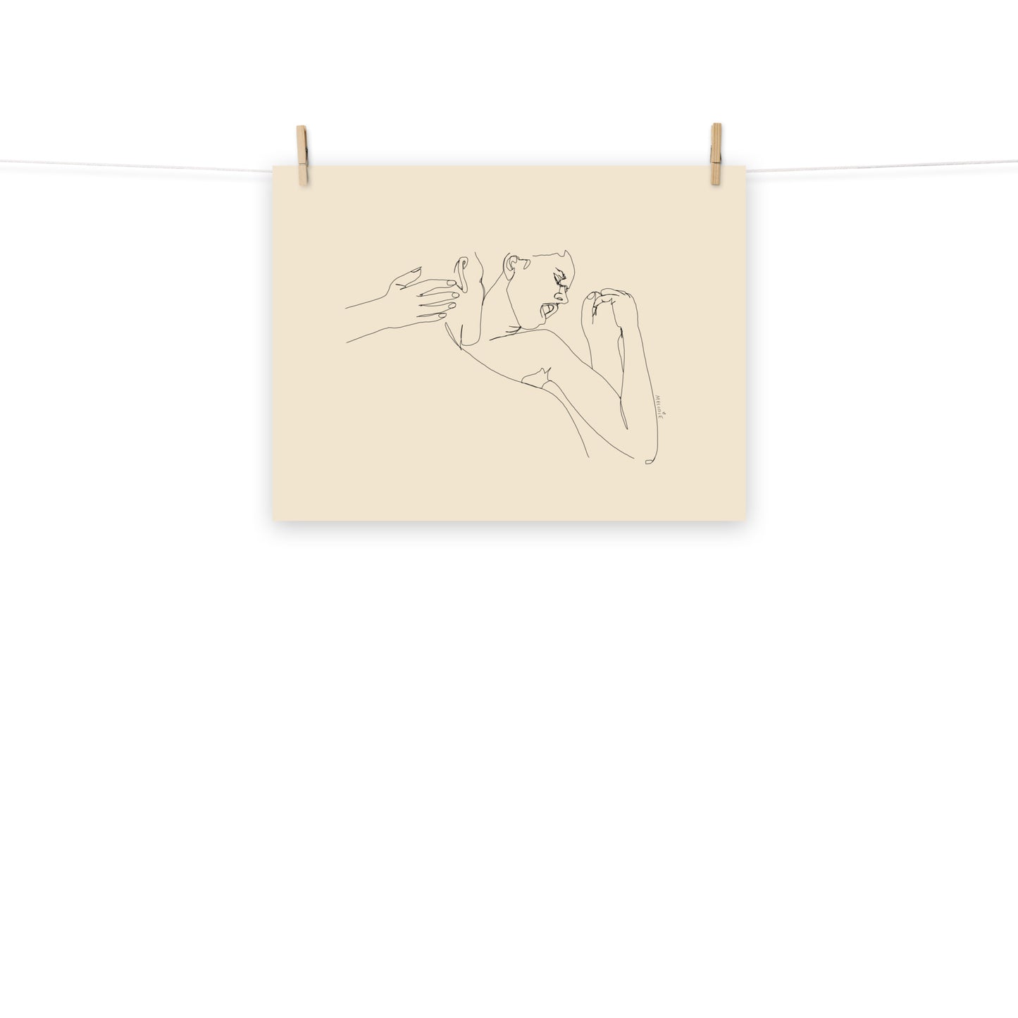 " Lover " Single Line Drawing, Print/Poster
