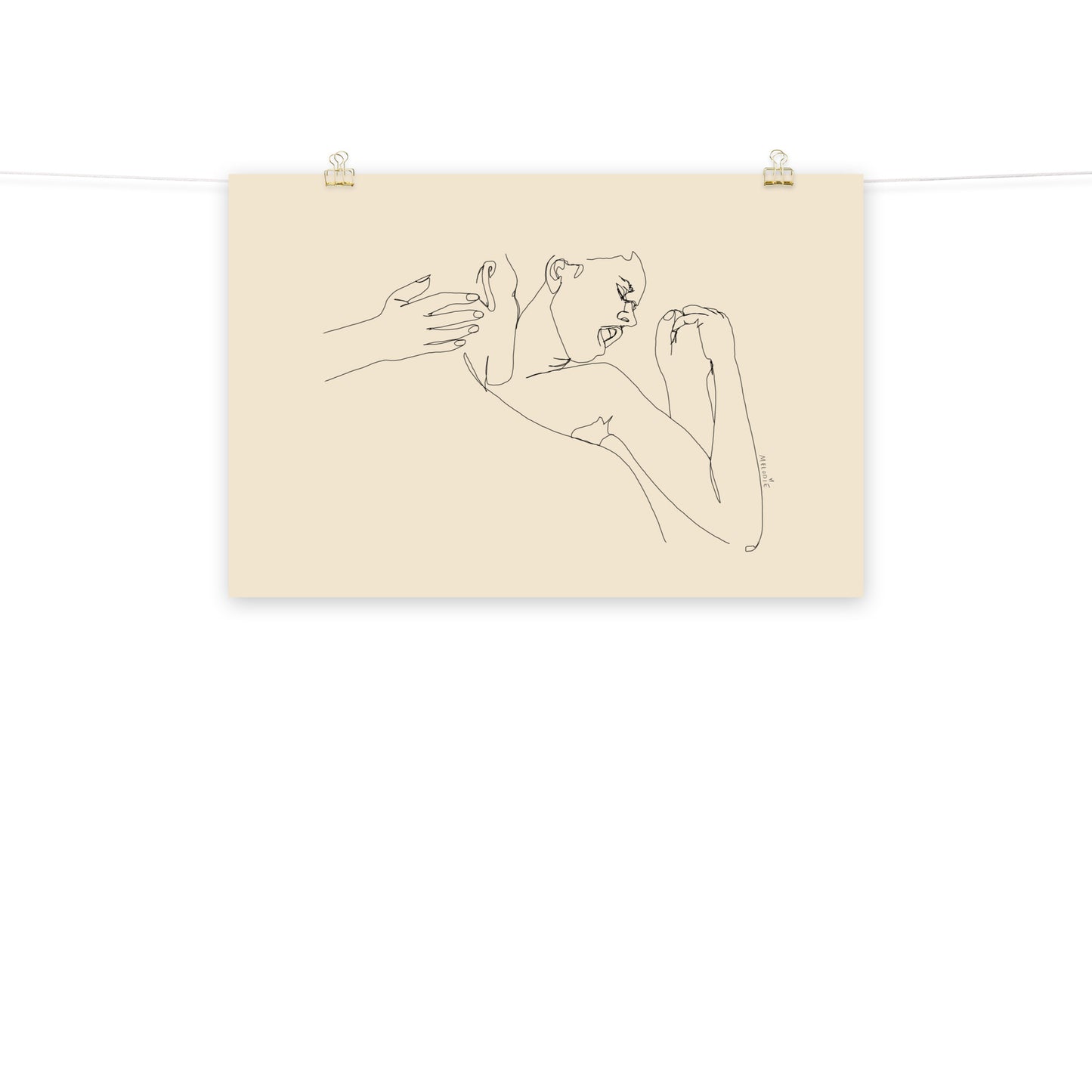" Lover " Single Line Drawing, Print/Poster