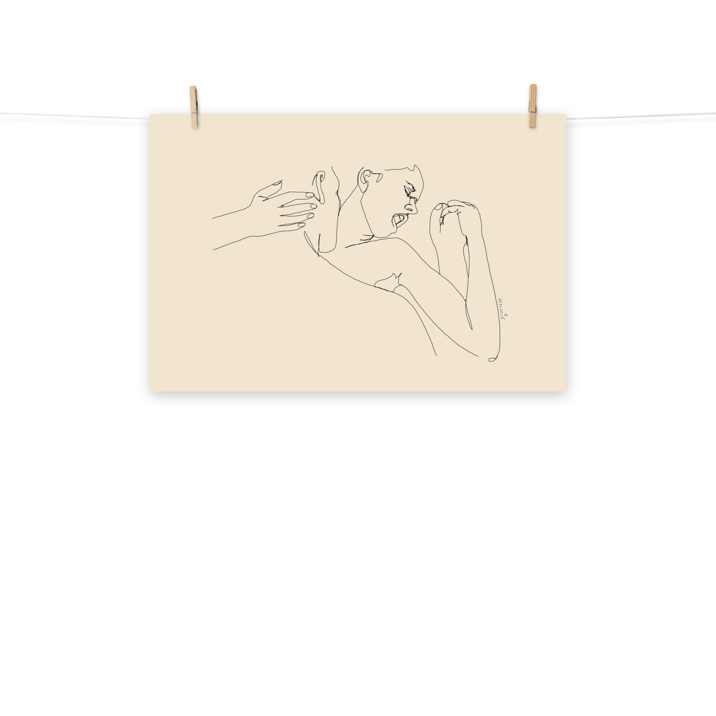 " Lover " Single Line Drawing, Print/Poster