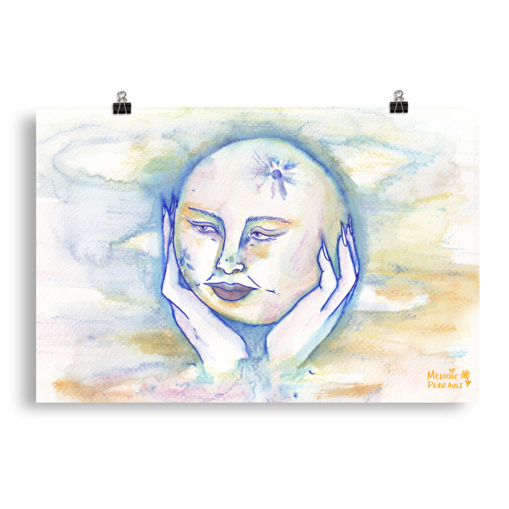 " Lady Moon " Watercolour Print/Poster