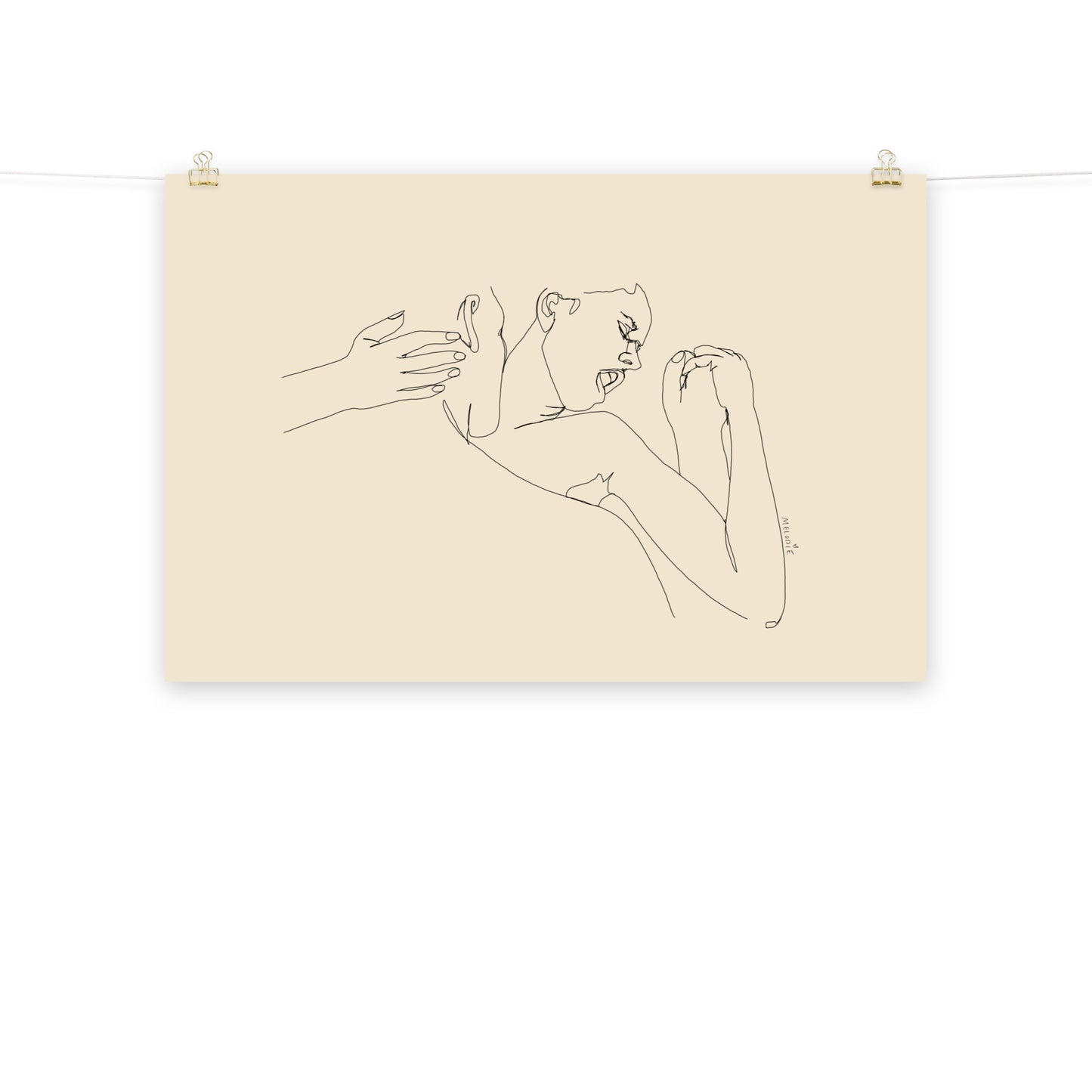 " Lover " Single Line Drawing, Print/Poster