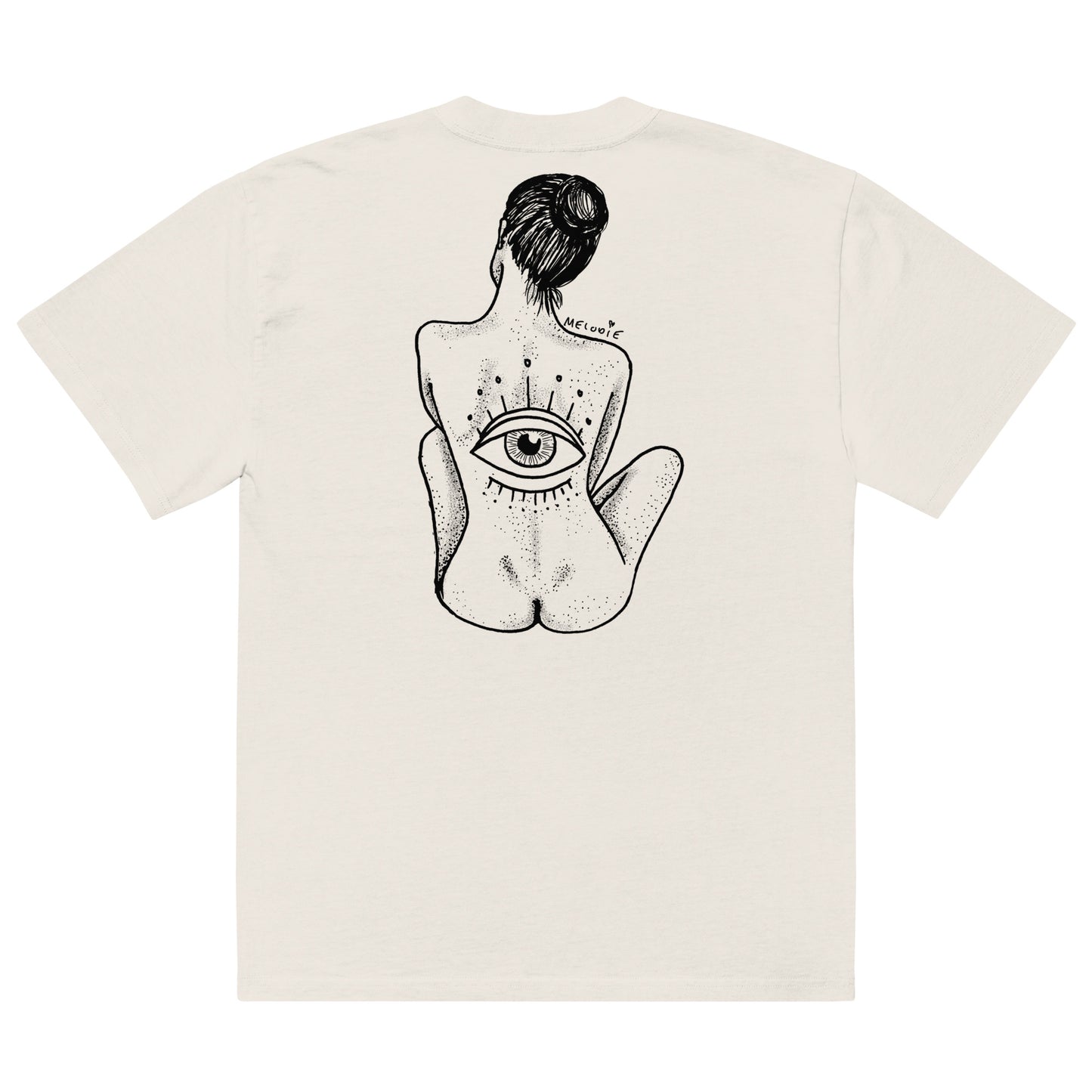 " Watch Your Back " Oversized faded t-shirt
