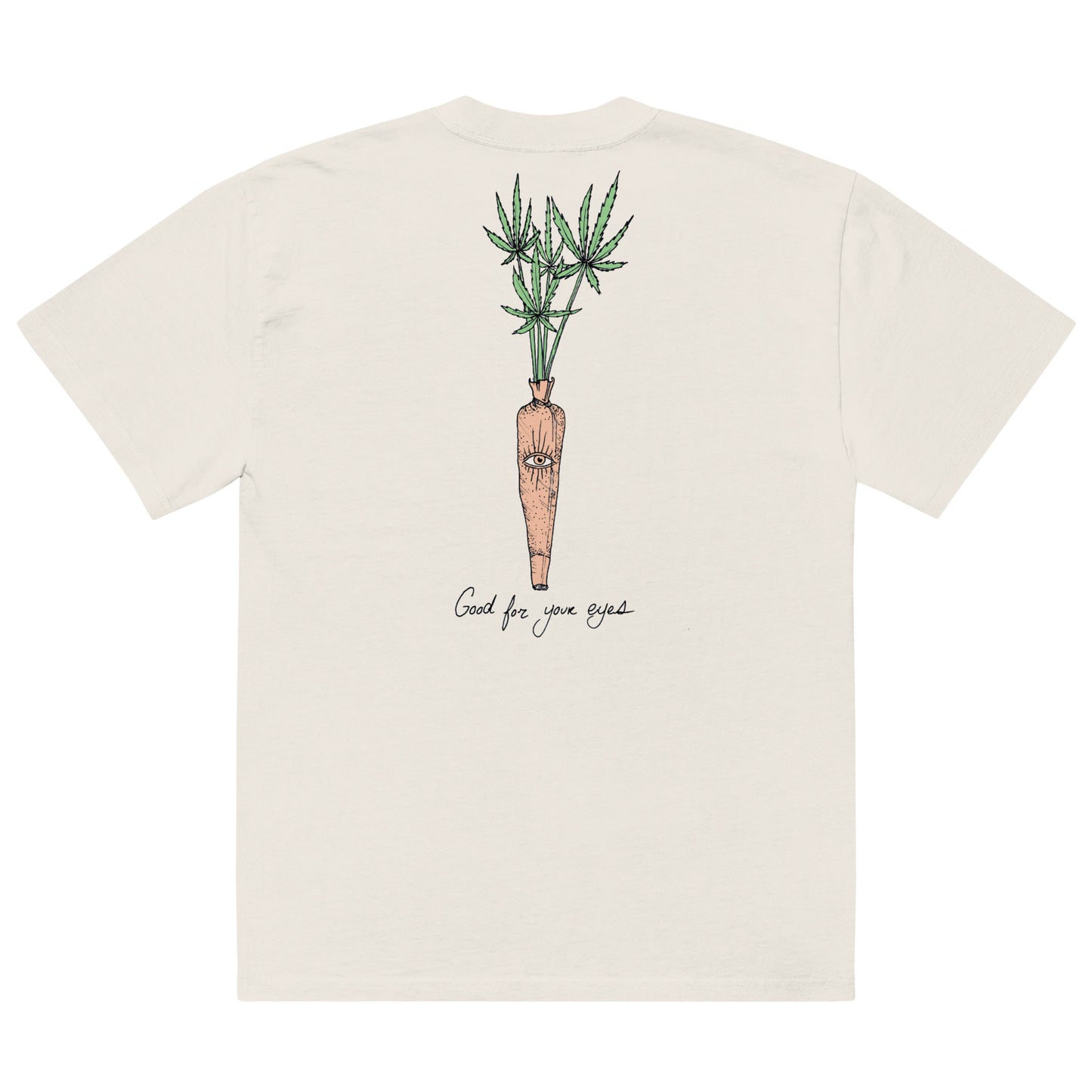 " Good For Your Eyes " Oversized faded t-shirt