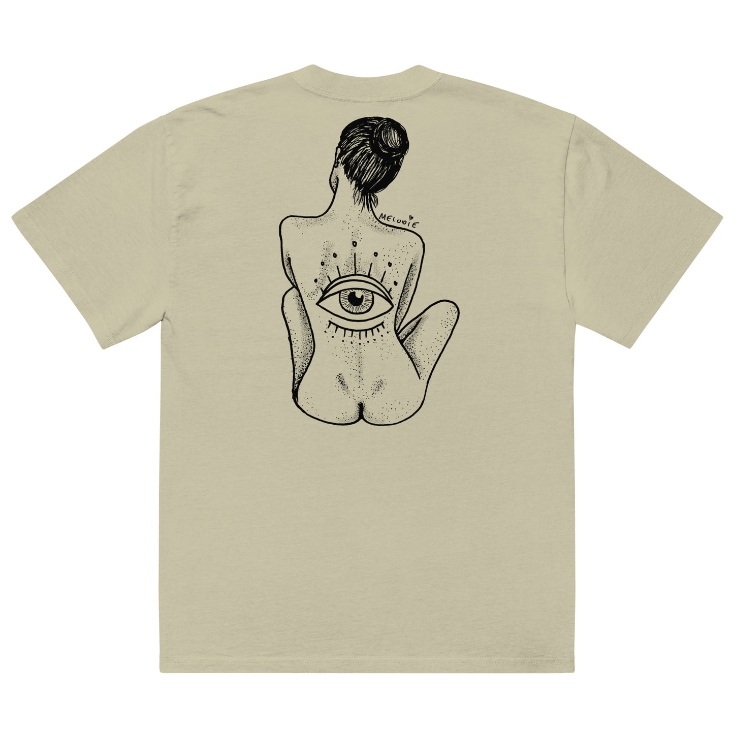 " Watch Your Back " Oversized faded t-shirt
