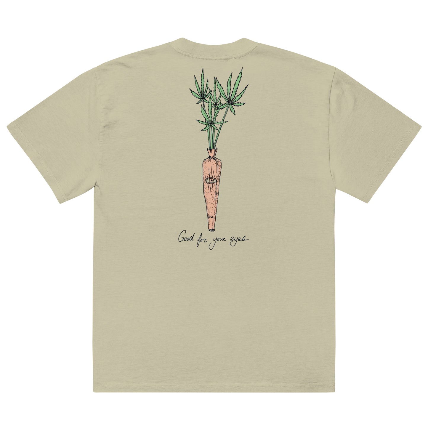 " Good For Your Eyes " Oversized faded t-shirt