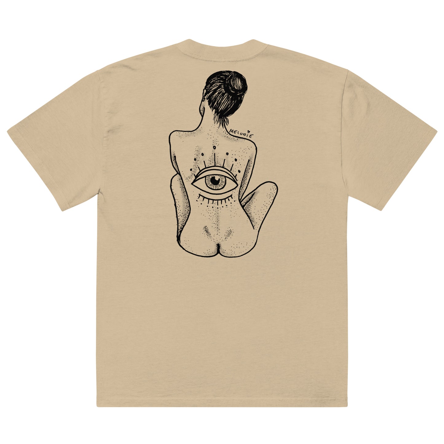 " Watch Your Back " Oversized faded t-shirt