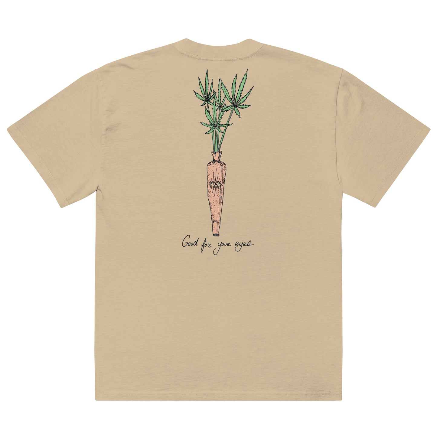 " Good For Your Eyes " Oversized faded t-shirt