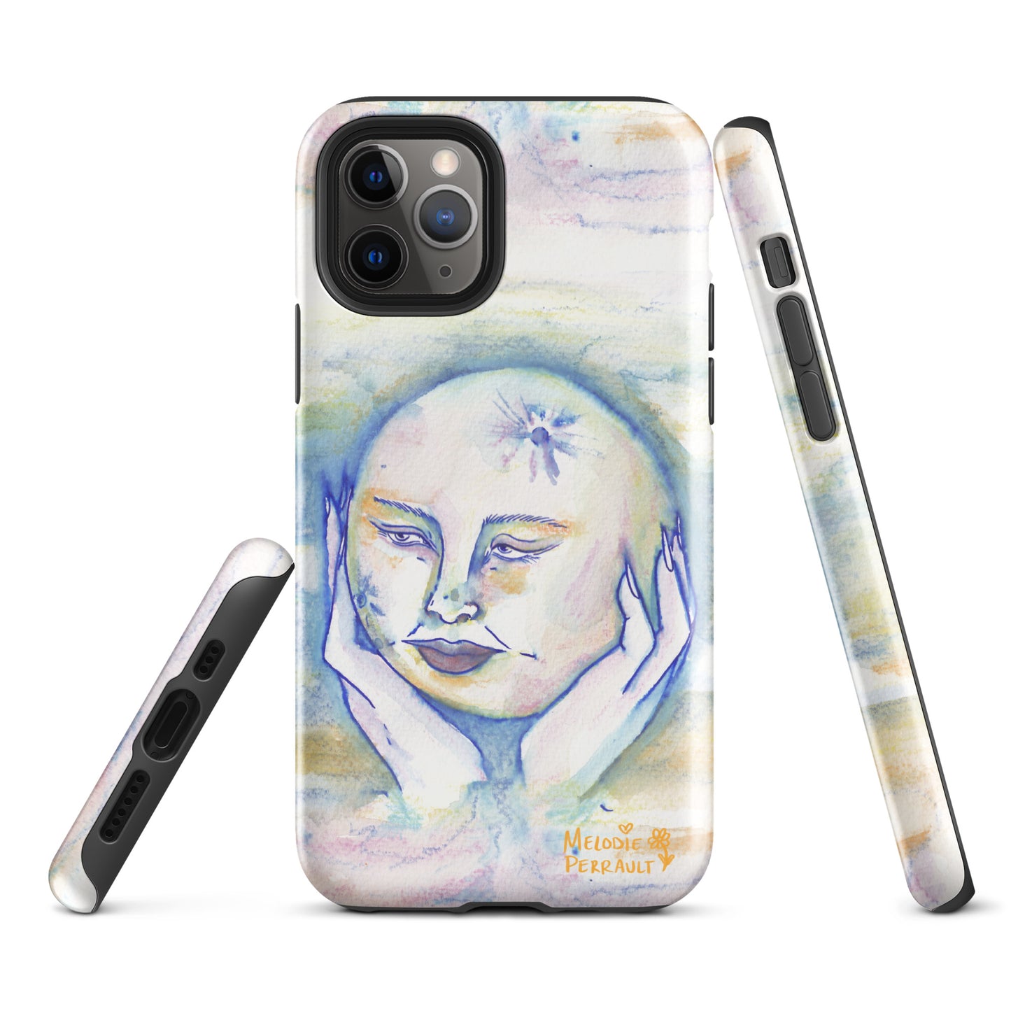 " Lady Moon " Watercolour Tough Case for iPhone®